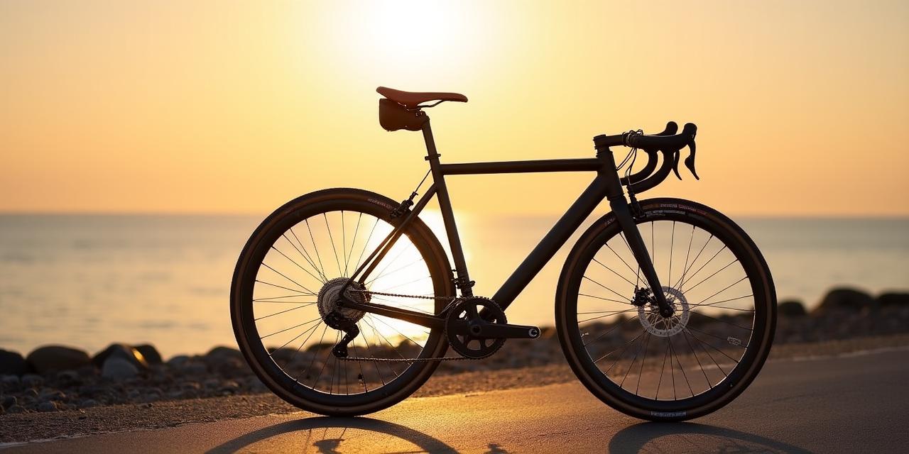 海岸通りを走るカスタムメイド自転車